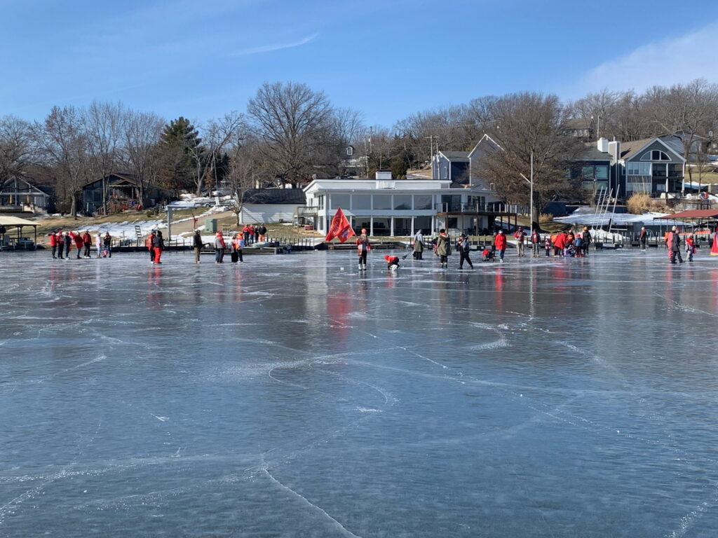 skating on the ice